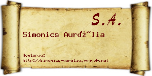 Simonics Aurélia névjegykártya